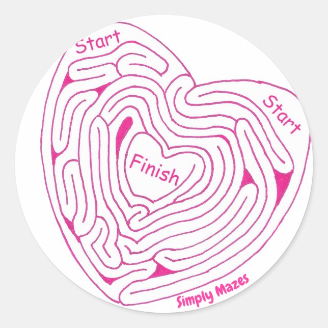 Adesivo Simplesmente Mazes Heart Maze Sticker (Frente)