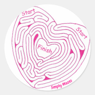 Adesivo Simplesmente Mazes Heart Maze Sticker