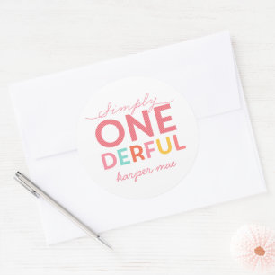 Adesivo Simplesmente um primeiro aniversario maravilhoso  