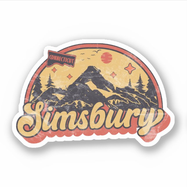 Adesivo Simsbury, Connecticut (Frente)