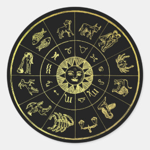 Adesivo Sinais de Astrologia Zodiac - Vintage