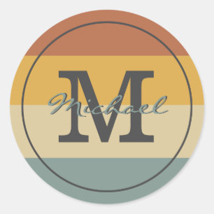 Adesivo Sinais de nome rústico retrógrados personalizados