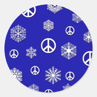 Adesivo Sinais de paz e Cartões de natal de flocos de neve
