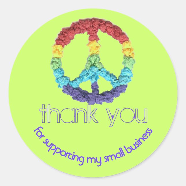 Adesivo Sinais de paz para pequenas empresas (Frente)