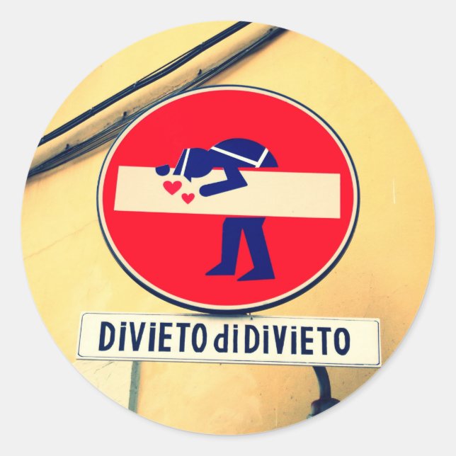 Adesivo Sinais de rua interessantes e engraçados em Floren (Frente)