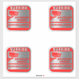 Adesivo Sinais de vigilância de vídeo, aviso