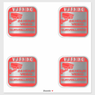Adesivo Sinais de vigilância de vídeo, aviso
