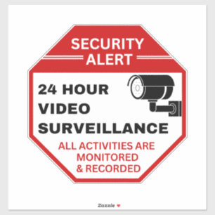 Adesivo Sinais de vigilância de vídeo, segurança de circui