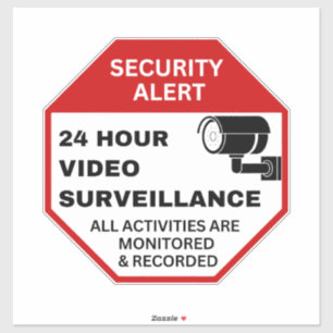 Adesivo Sinais de vigilância de vídeo, segurança de circui