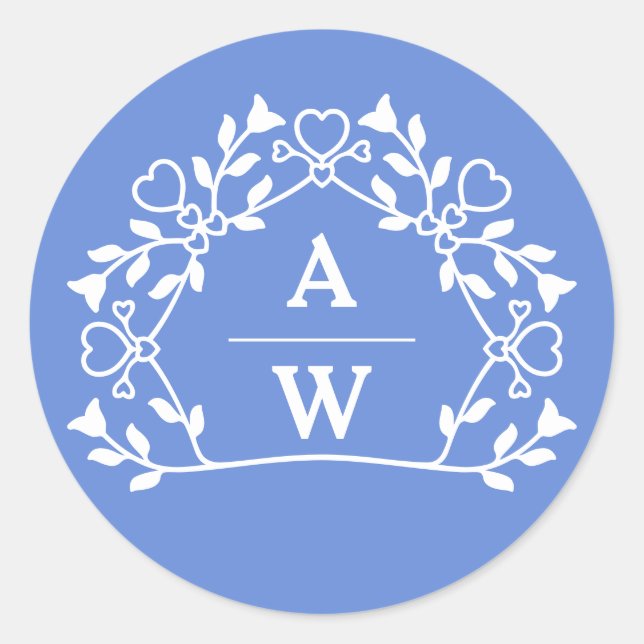 Adesivo Sinais Decorativos de Nome Floral Envelopes de cas (Frente)
