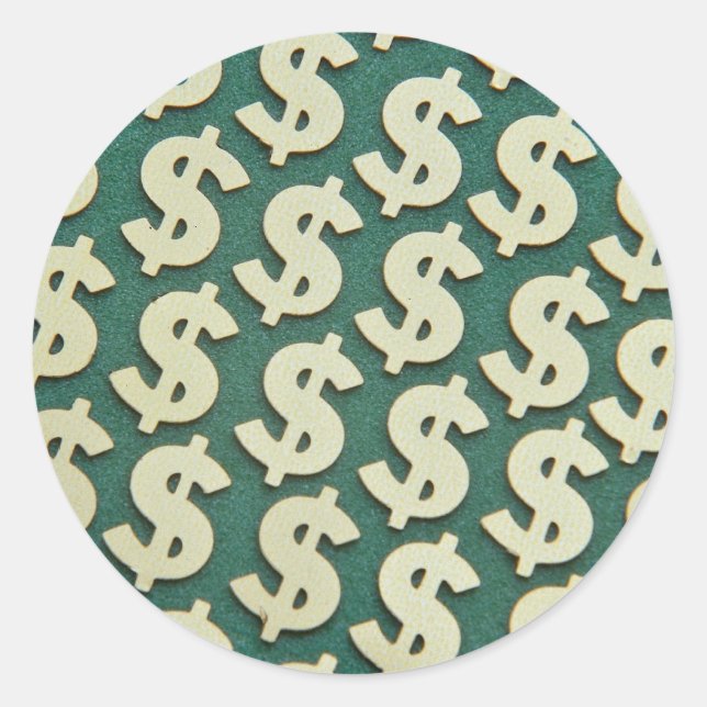 Adesivo Sinais Dourados de dólar (Frente)