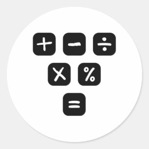 Adesivo Sinais matemáticos dos símbolos matemáticos