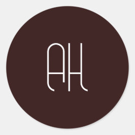 Adesivo Sinais personalizados em castanho escuro e branco