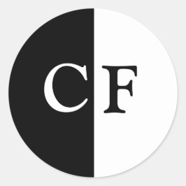 Adesivo Sinais personalizados em metades pretas e brancas