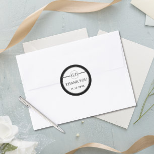 Adesivo Sinais pretas e brancas Obrigado casamento