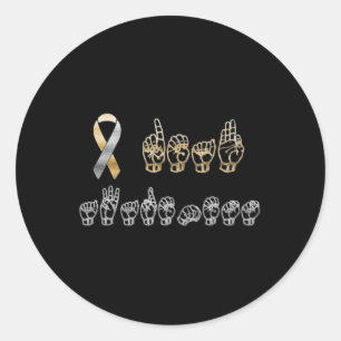 Adesivo Sinal americano ASL - Conhecimento surdo