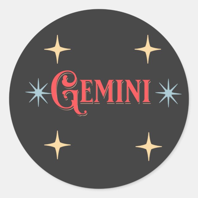 Adesivo Sinal Astrológico Gemini (Frente)