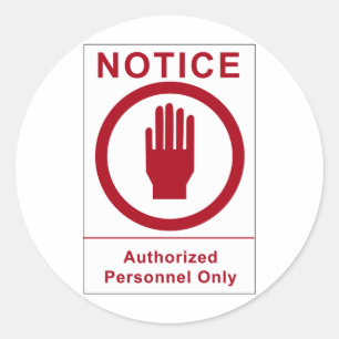 Adesivo Sinal autorizado do vintage dos pessoais