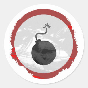Adesivo Sinal da bomba do Grunge