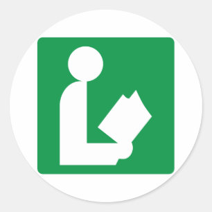 Adesivo Sinal da estrada da biblioteca