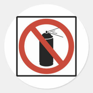Adesivo Sinal da estrada da proibição do pulverizador de