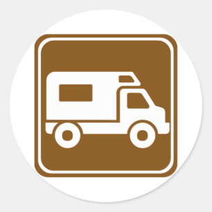 Adesivo Sinal da estrada do acampamento do rv