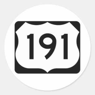 Adesivo Sinal da rota 191 dos E.U.