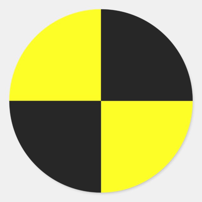 Adesivo sinal de acidente do carro dos manequins de ensaio (Frente)