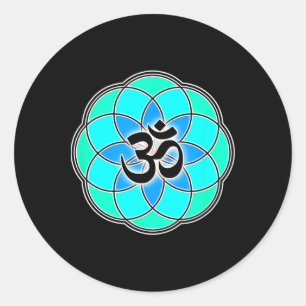 Adesivo Sinal de Aum Yoga Meditação Semente da Vida Flor d