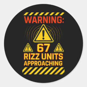 Adesivo Sinal de Aviso de 67 Unidades Rizz se Aproximando