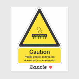 Adesivo Sinal de aviso de Eletrônicos mágicos