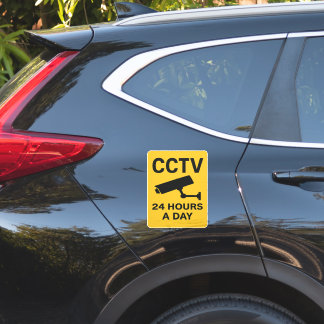 Adesivo Sinal de Aviso de Vigilância CCTV 24 Horas