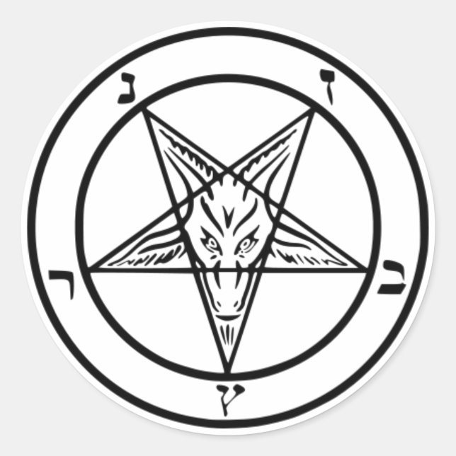 Adesivo Sinal de Baphomet Sticker (Frente)