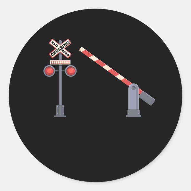 Adesivo Sinal de Barreira de Passagem de Caminho de Ferro  (Frente)