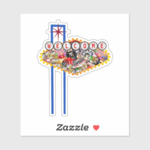 Adesivo Sinal de Boas-vindas de Las Vegas - Alegria-se