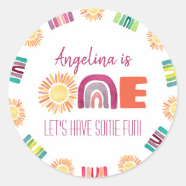 Adesivo Sinal de boas-vindas de um primeiro aniversario Su