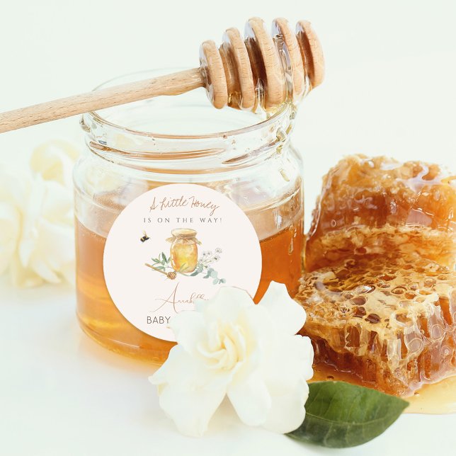 Adesivo Sinal de boas-vindas do doce Chá de fraldas de mel (Criador carregado)