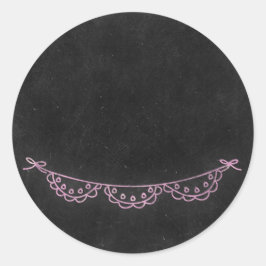 Adesivo Sinal de Chalkboard Rústico Shabby Chic Rosa