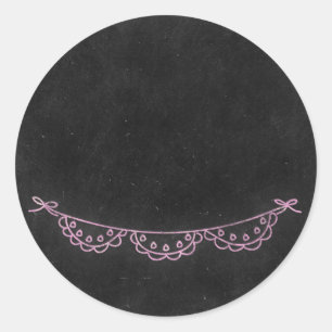 Adesivo Sinal de Chalkboard Rústico Shabby Chic Rosa