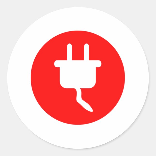 Adesivo Sinal de conexão elétrica (Frente)