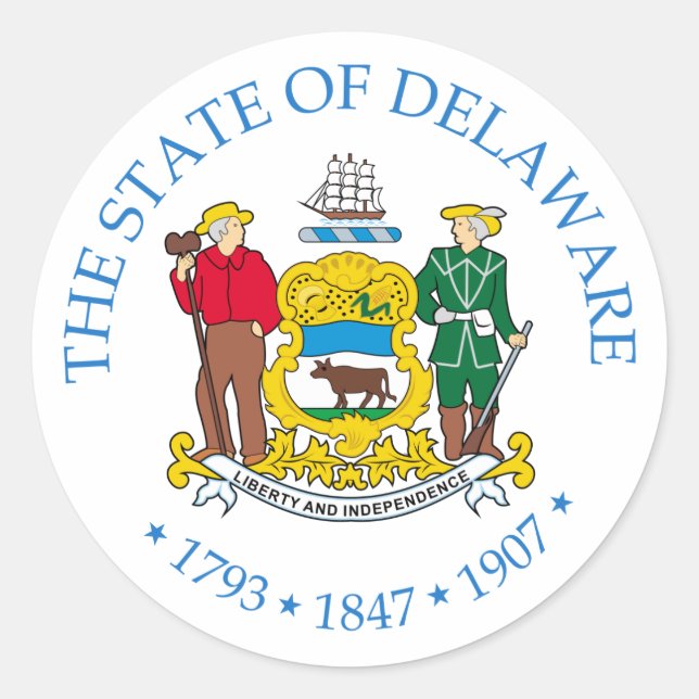 Adesivo sinal de Delaware (Frente)