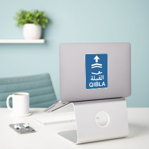 Adesivo Sinal de Direção Qibla Azul Blue Q
