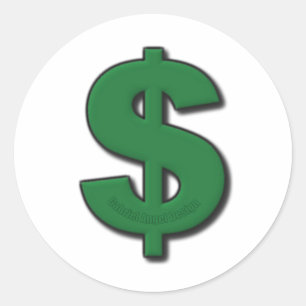 Adesivo Sinal de Dólar Verde