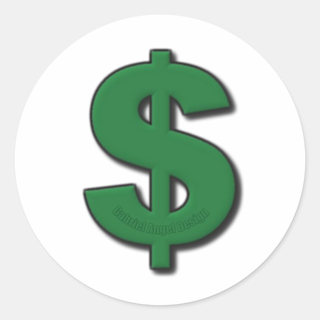 Adesivo Sinal de Dólar Verde (Frente)