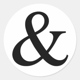 Adesivo Sinal de e comercial, sinal de e