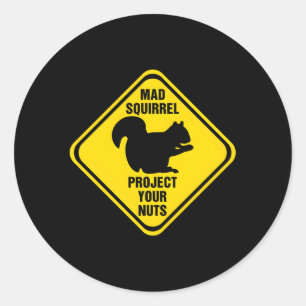 Adesivo Sinal de Esquilo Esquilo Protege o Quadrado dos Lo