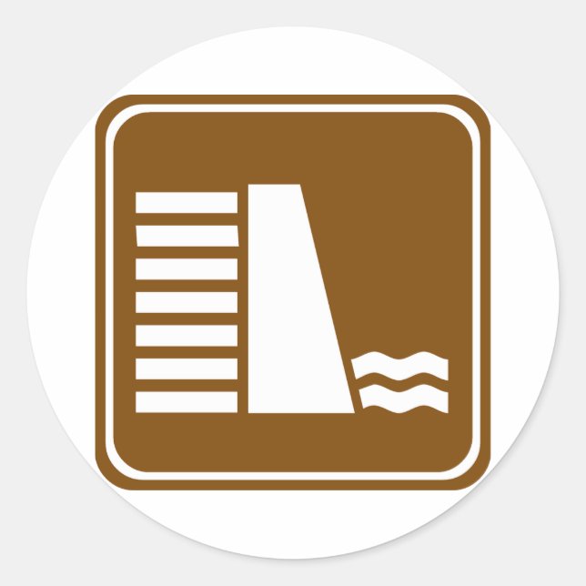 Adesivo Sinal de Estrada de Barragem ou Reservatório (Frente)