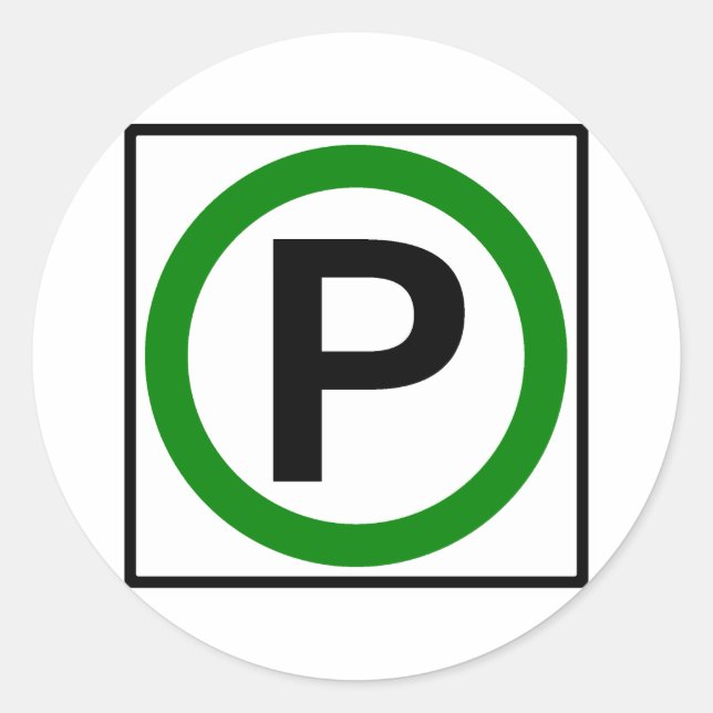 Adesivo Sinal de Estrada Permitido de Estacionamento (Frente)