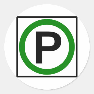 Adesivo Sinal de Estrada Permitido de Estacionamento