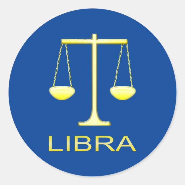 Adesivo Sinal de estrela do Ouro Libra Escala (Frente)
